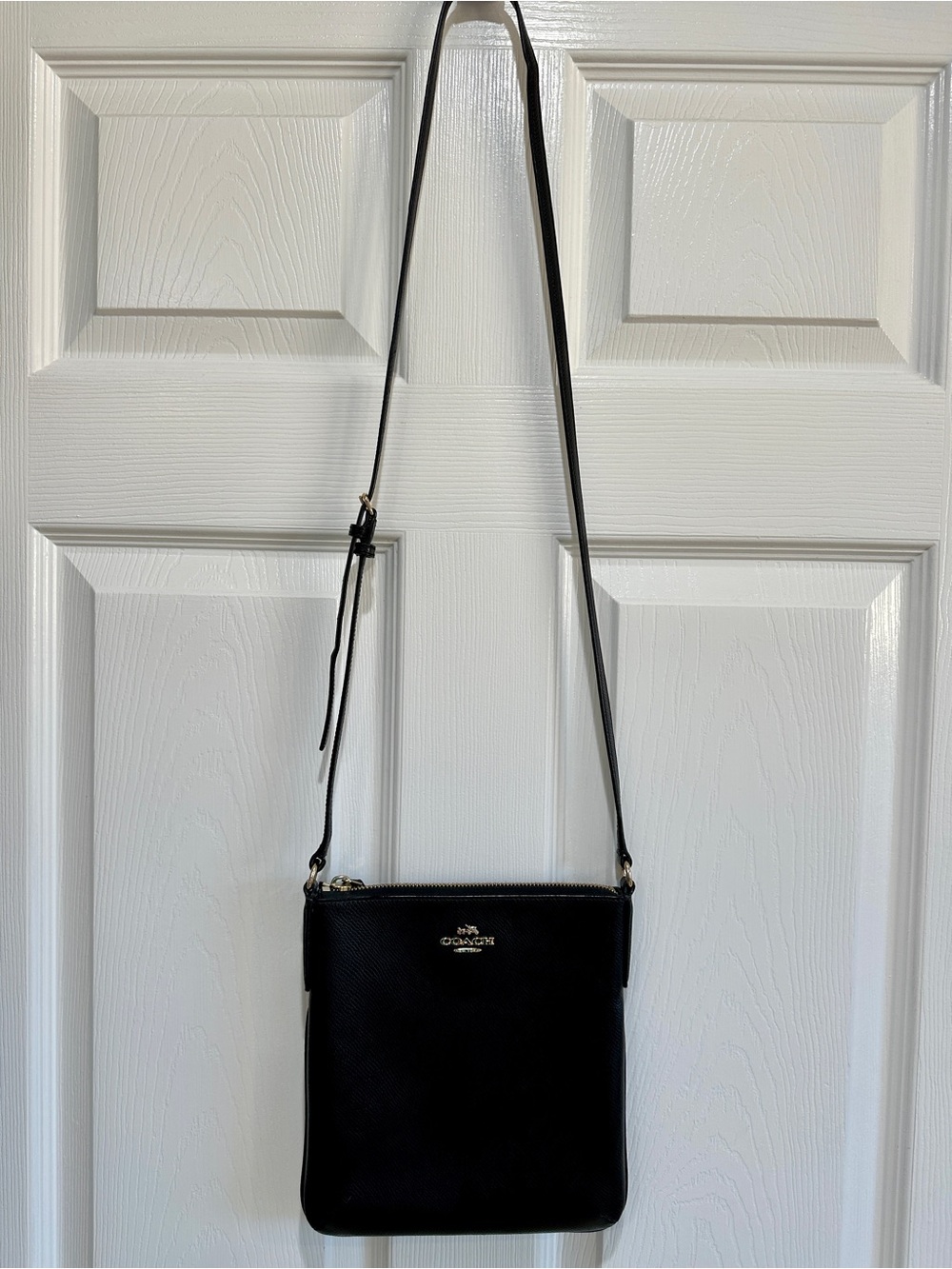 Coach Black Pebbled Leather Mini Crossbody Bag - Picture 2 of 8